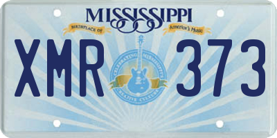 MS license plate XMR373