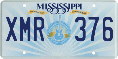 MS license plate XMR376