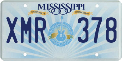 MS license plate XMR378