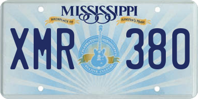 MS license plate XMR380