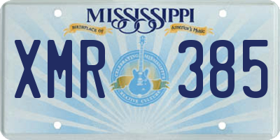 MS license plate XMR385
