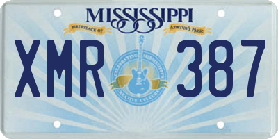 MS license plate XMR387