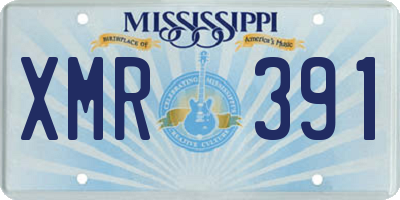 MS license plate XMR391