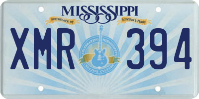 MS license plate XMR394