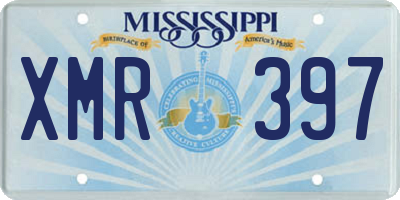 MS license plate XMR397
