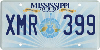 MS license plate XMR399