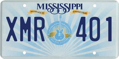 MS license plate XMR401