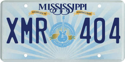 MS license plate XMR404