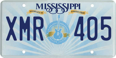 MS license plate XMR405