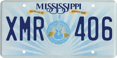 MS license plate XMR406