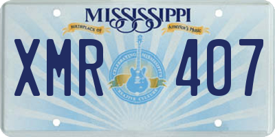 MS license plate XMR407