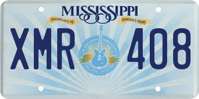 MS license plate XMR408