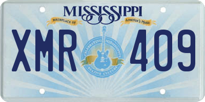 MS license plate XMR409