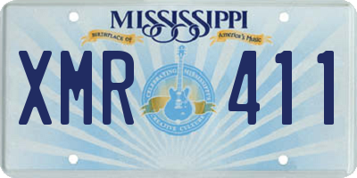MS license plate XMR411
