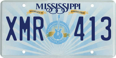 MS license plate XMR413