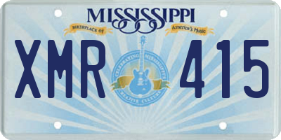 MS license plate XMR415