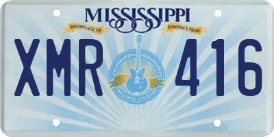 MS license plate XMR416