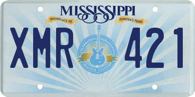 MS license plate XMR421