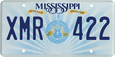 MS license plate XMR422