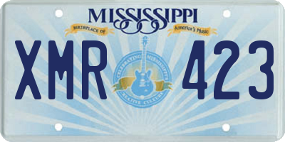 MS license plate XMR423