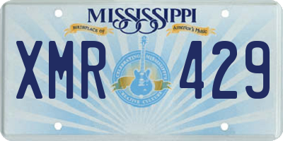 MS license plate XMR429