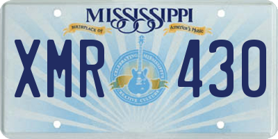 MS license plate XMR430