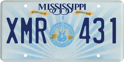 MS license plate XMR431
