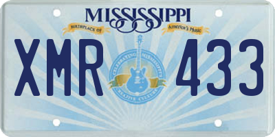 MS license plate XMR433