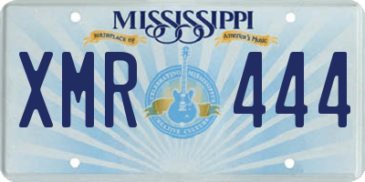 MS license plate XMR444