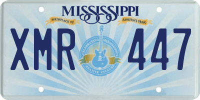 MS license plate XMR447