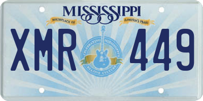 MS license plate XMR449