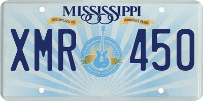 MS license plate XMR450