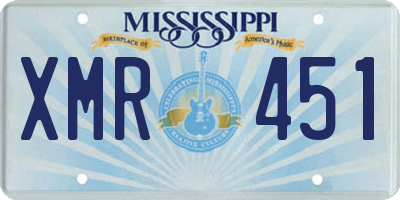 MS license plate XMR451