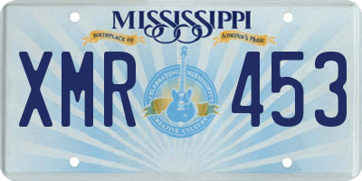 MS license plate XMR453