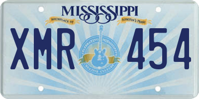 MS license plate XMR454
