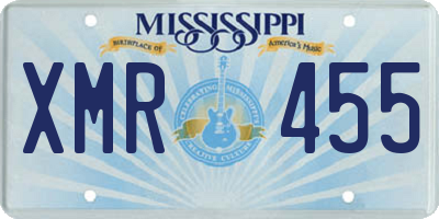 MS license plate XMR455