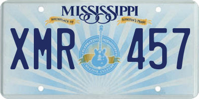 MS license plate XMR457