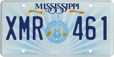MS license plate XMR461