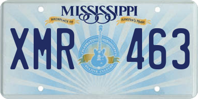 MS license plate XMR463