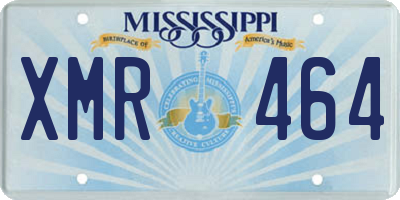 MS license plate XMR464