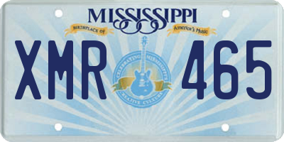 MS license plate XMR465