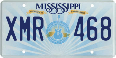 MS license plate XMR468