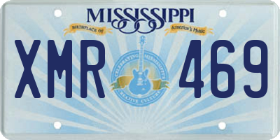MS license plate XMR469