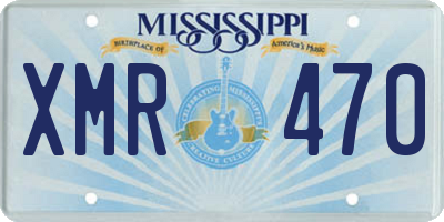MS license plate XMR470