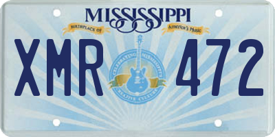 MS license plate XMR472