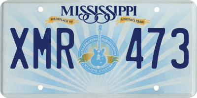 MS license plate XMR473