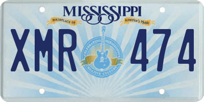 MS license plate XMR474