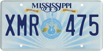 MS license plate XMR475