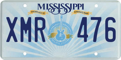 MS license plate XMR476