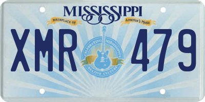 MS license plate XMR479